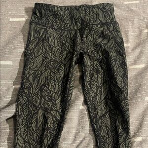 Sweaty Betty power Black and Green Leaf Print Leggings